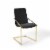 Pitch Performance Velvet Dining Armchair Gold Black Perspective: front