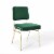 Craft Performance Velvet Dining Side Chair Gold Green Perspective: front