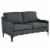 Corland Upholstered Fabric Loveseat-EEI-6021-BEI charcoal Perspective: front