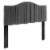 Brielle Channel Tufted Performance Velvet Twin Headboard Charcoal Perspective: front