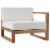 Upland Outdoor Patio Right-Arm Chair-EEI-4123-NAT-WHI Perspective: front