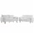Revive Upholstered Fabric Sofa and Loveseat Set White Perspective: front