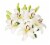 White Lily Combo 5 Stems Perspective: front