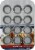 USA Pan 12 Cup Muffin Pan - Silver Perspective: front