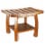 Oceanstar Solid Wood Spa Bench with Storage Shelf, Teak Color Finish Perspective: front