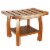 Oceanstar Solid Wood Spa Bench with Storage Shelf, Teak Color Finish Perspective: front