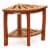 Oceanstar Corner Spa Shower Bench Seat with Storage Shelf Perspective: front