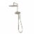 PULSE ShowerSpas AquaPower Brushed Nickel Shower System Perspective: front