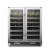 Dual Zone Wine Cooler - Seamless Stainless Steel French Doors 62 Bottle Capacity Perspective: front
