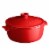 Emile Henry Round Ceramic 4.2 Quart Dutch Oven for Kitchen & Grill, Burgundy Perspective: front