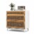 Hivvago 3-Drawer Rattan Dresser Chest with Anti-toppling Device-Brown Perspective: front