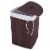 Hivvago Corner Bamboo Hamper Laundry Basket-Brown Perspective: front