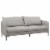 Hivvago Modern 76 Inch Loveseat Sofa Couch for Apartment Dorm with Metal Legs-Gray Perspective: front