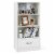 Hivvago 48 Inch Tall 4 Tiers Wood Bookcase with Drawer-White Perspective: front