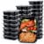 Kitcheniva Microwavable Meal Prep Food Container WIth 2 Compartment - Pack of 10 Perspective: front