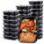 Kitcheniva Microwavable Meal Prep Food Container WIth 2 Compartment - Pack of 50 Perspective: front