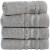 Kitcheniva Ultra Super Soft 100% Cotton Bath Towels Gray 4 Packs Perspective: front