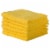 Kitcheniva Ultra Super Soft 100% Cotton Yellow Wash Cloth Towels, 6 Packs Perspective: front