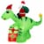 Hivvago 8 Feet Lighted Christmas Inflatable Santa Claus Dinosaur Decoration with Gift Boxes Perspective: front