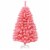 Hivvago Pink Christmas Tree with Snow Flocked PVC Tips and Metal Stand-4.5 ft Perspective: front