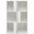 Hivvago 3-Tier 6 Cube Freestanding Bookcase with Anti-toppling Device-White Perspective: front