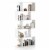 Hivvago 5-Tier Bookshelf with Anti-Toppling Device for Living Room Home Office-White Perspective: front