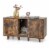 Hivvago 2-Door Cat Litter Box Enclosure with Winding Entry and Scratching Board Perspective: front