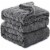 Kaisa Cozy Bed Blankets for Couch Sofa Bed (Gray) Perspective: front