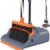 Sp Upgrade Broom and Dustpan Set Gray & Orange Perspective: front
