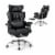 Hivvago Big and Tall Executive Office Desk Chair with Footrest-Black Perspective: front