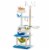 Hivvago Multi-level Cat Tower with Sisal Covered Scratching Posts-Blue Perspective: front