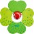 HABA Clutching Toy Shamrock (wood)  (Made in Germany) Perspective: front