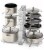 Vdomus Silver Pot Rack Organizer w/ 3 DIY Methods, 8+ Pot & Pan Holders Perspective: front