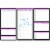 Alpine Choice Dry Erase Pink Workout Planner, Fitness Calendar, Exercises, Goals & Notes Perspective: front
