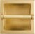 ATAYAL Recessed Toilet Paper Holder, Metal, Easy Installation, Satin Brass Perspective: front