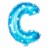 16  Blue Letter 'C’ Balloons Party Inflatable Banner Decorations Gifts Perspective: front
