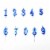 Blue 1 Number Candle Boys Birthday Anniversary Party Cake Decorations Topper Perspective: front