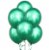 10 pcs 12  Metallic Green Colour Latex balloons birthday party celebrations Plain Perspective: front