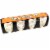 4 Halloween Decorations Tableware Claer Shot Glasses Spooky 3D Skull Shape Perspective: front