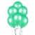 25 pcs 12  Metallic Green Colour Latex balloons birthday party celebrations Perspective: front