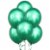 100 pcs 12  Metallic Green Colour Latex balloons birthday party celebrations Plain Perspective: front