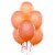 100 pcs 12  Metallic Orange Colour Latex balloons birthday party celebrations Plain Perspective: front