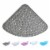 TranquilBeauty Solid Grey Curved Shower Mat | 53x53cm/21x21in Perspective: front