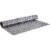 TranquilBeauty Square Solid Grey Shower Mat 53x53cm | Anti-Slip, Machine-Washable Perspective: front