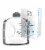 THE GYM KEG 1 Gallon Water Bottle (Transparent Light-Grey) | BPA-Free Perspective: front