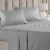 CGK Unlimited 4 Piece 100% Cotton 400 Thread Count Sheet Set - Full - Light Grey Perspective: front