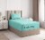 CGK Linens 3 Piece Deep Pocket Microfiber Sheet Set - Twin - Spa Blue Perspective: front