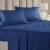 CGK Linens 4 Piece 100% Cotton 400 Thread Count Sheet Set - Full - Navy Blue Perspective: front