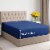 CGK Linens 21 Inch 400 Thread Count 100% Cotton Full Size Fitted Sheet - Navy Blue Perspective: front