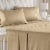 CGK Unlimited 4 Piece Deep Pocket Microfiber (Heathered) Sheet Set - Cal King-Heathered Tan Perspective: front